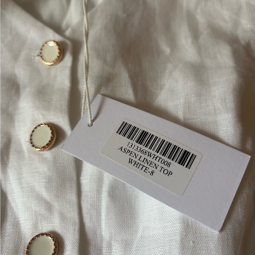 Reformation Aspen Linen Top. 8 - Picture 6 of 6